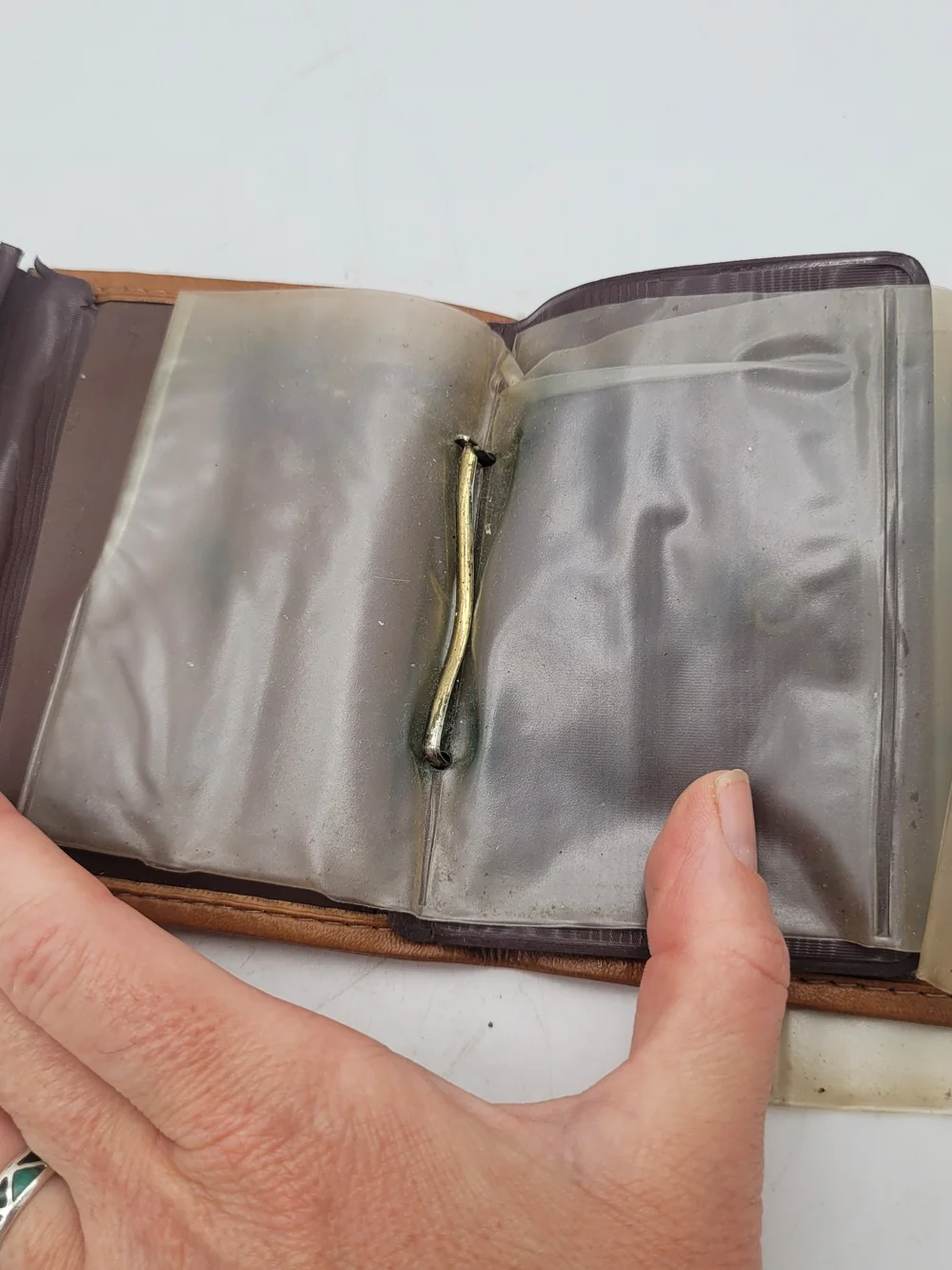1980s bifold SecretaryStyle Vinyl Wallet Fold Out ID Sleeves AAA Promo Vitronic